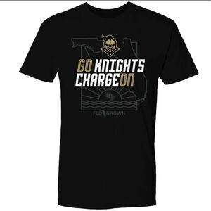 Flo Grown UCF Go Knights Black Game Day T Shirt Men’s Size Medium New